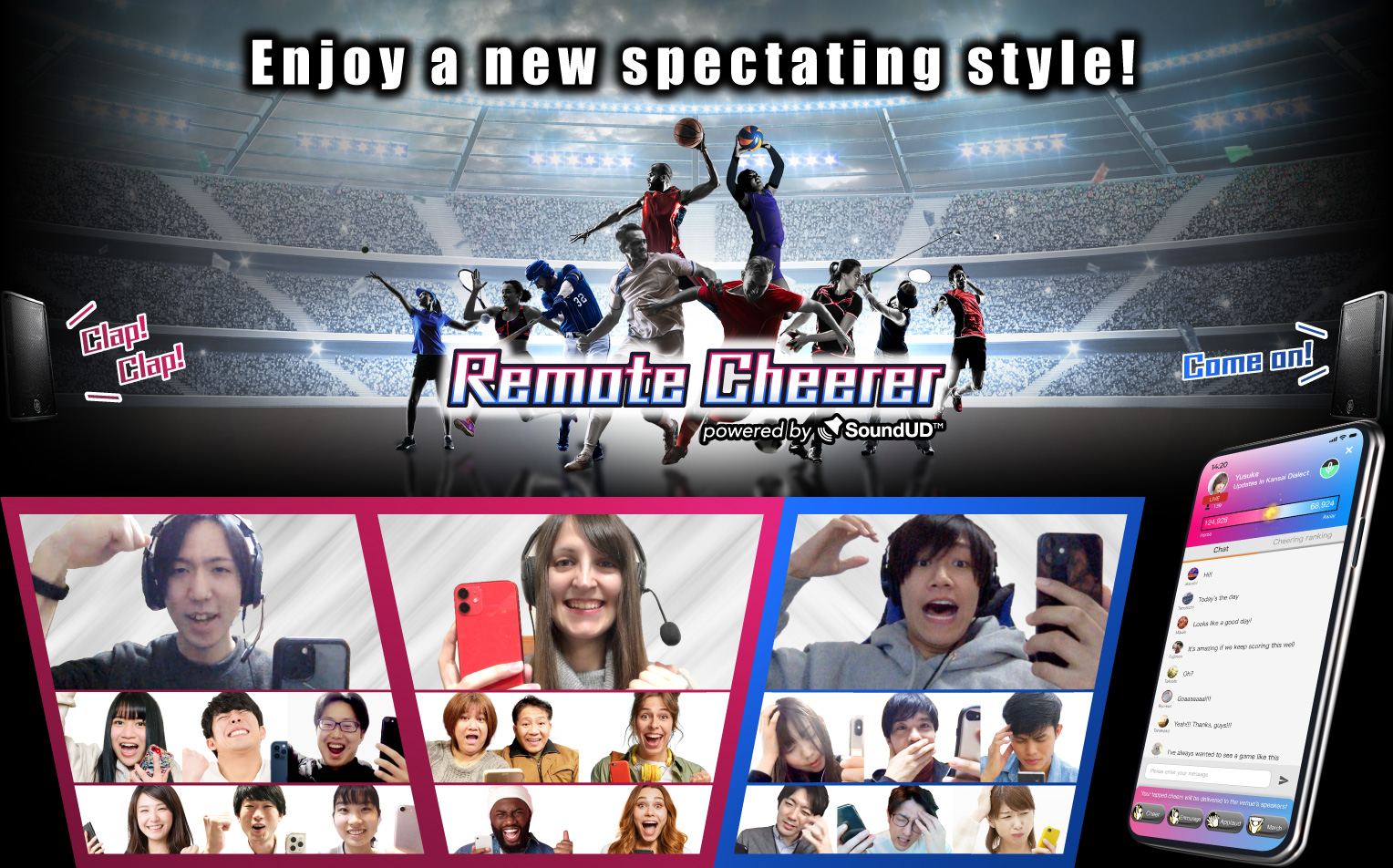 Remote Cheerer Powered by SoundUD